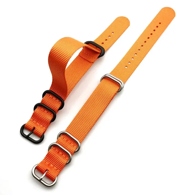 Samsung Galaxy Watch Nylon Pass-Through Strap in Orange