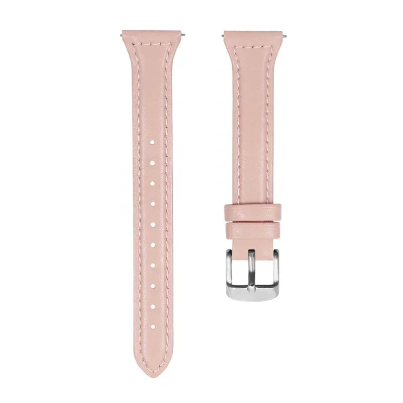 COROS Slim Leather Band with Stitched Edges – Pink