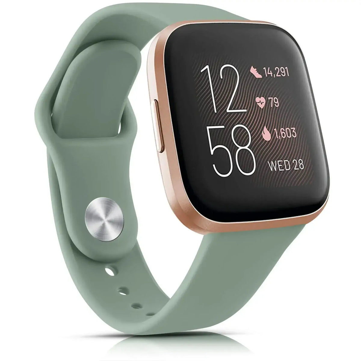 Fitbit Versa & Sense Silicone Pin-and-Tuck Band - Sage Green