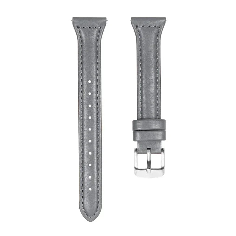 COROS Slim Leather Band with Stitched Edges – Gray