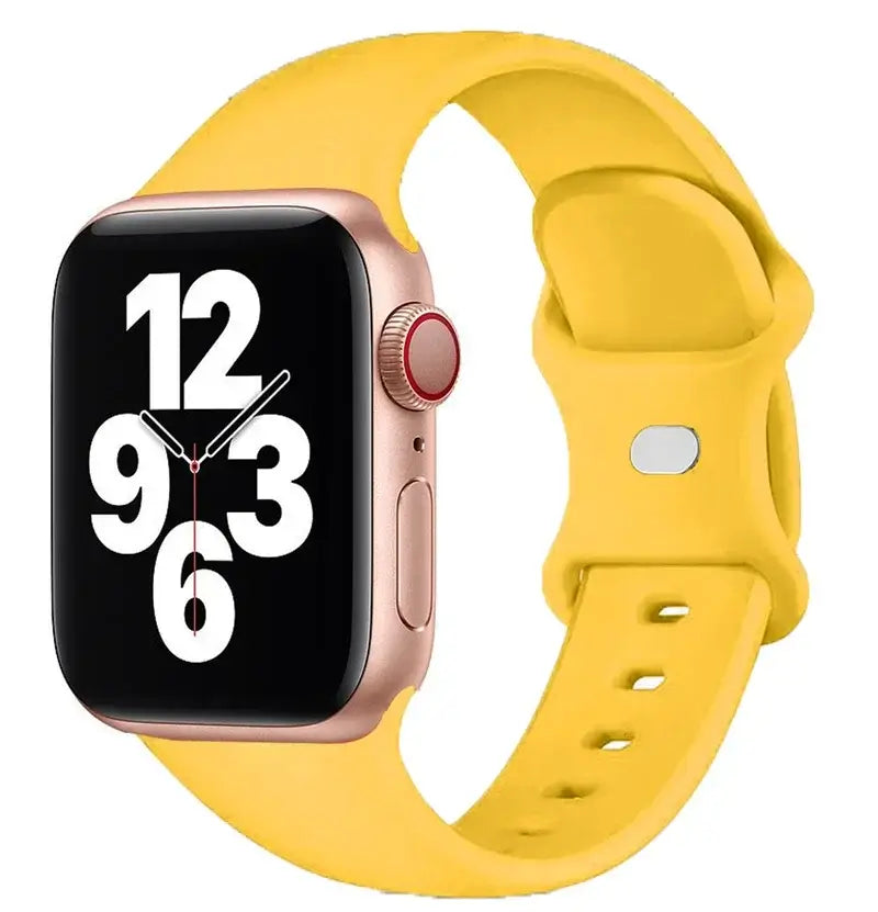 Golden Yellow classic silicone Apple Watch sport band