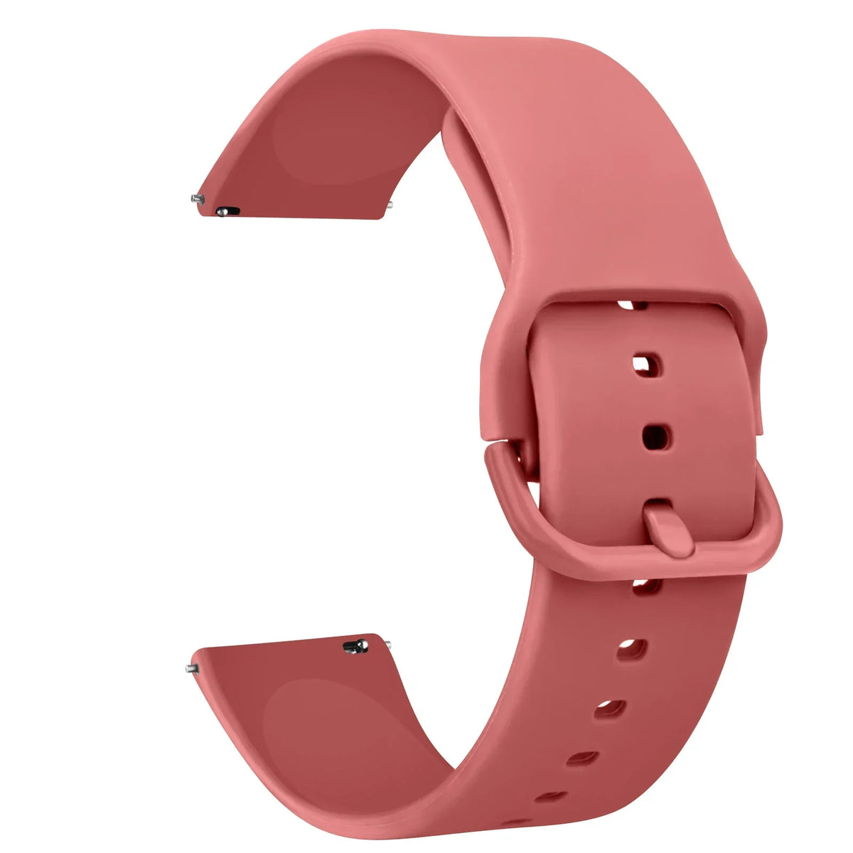 Polar Silicone Watch Band with Matching Buckle — Coral Red