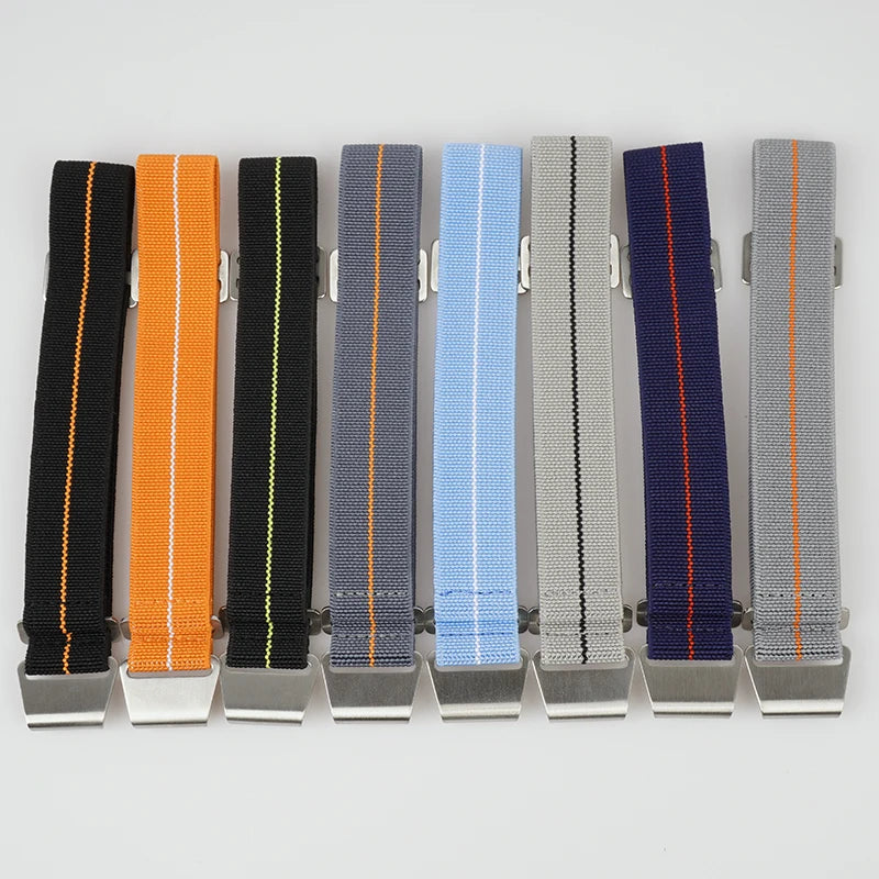 Motorola Moto Elastic Nylon Parachute Watch Band — Striped strap assortment