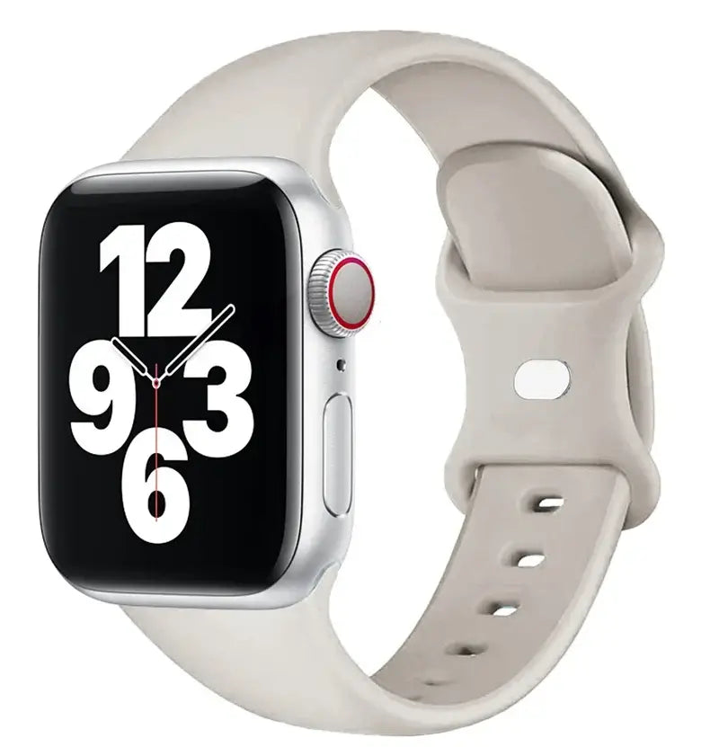 Ivory classic silicone Apple Watch sport band