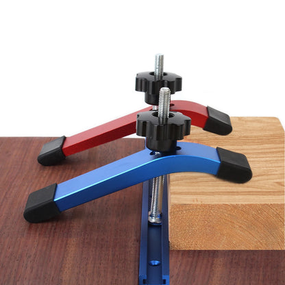 T-track hold-down clamps in use