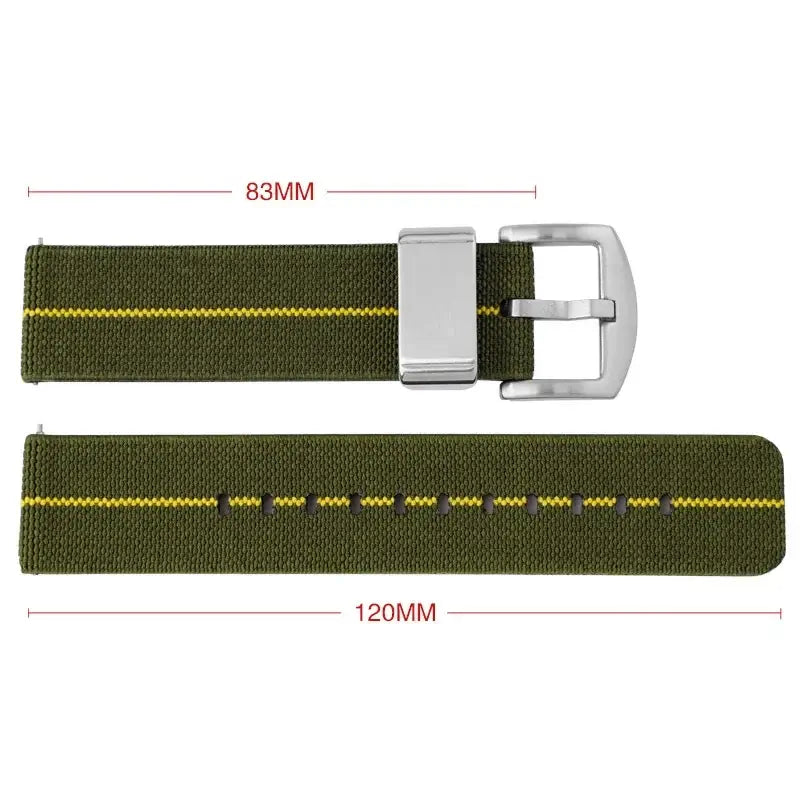 Suunto Nylon Band with Wide Metal Keeper - Strap dimensions
