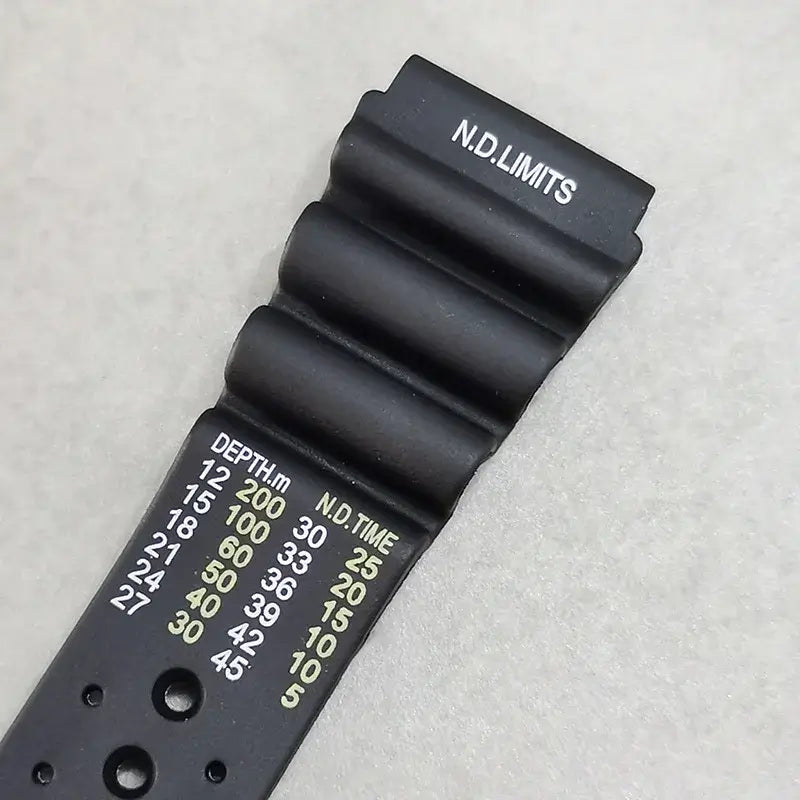 TicWatch Silicone Dive-Style Band - Corrugated silicone and printed markings