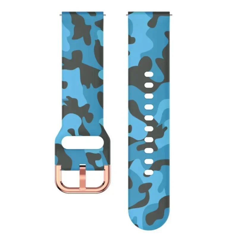 Garmin Printed Silicone Band in Blue Camo