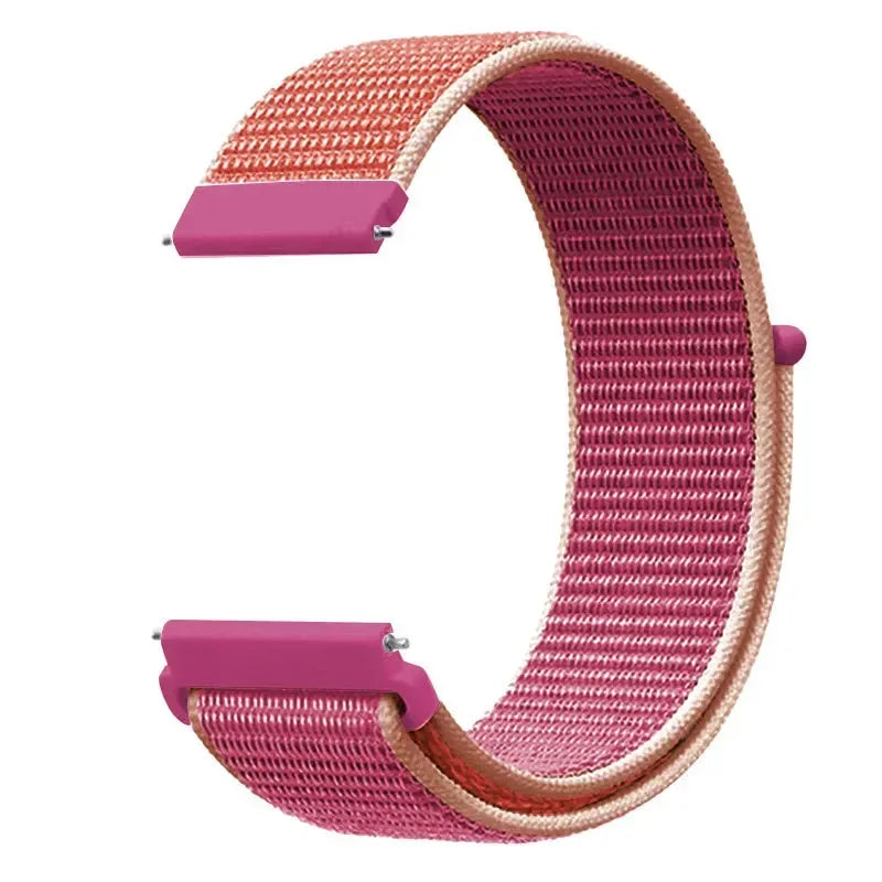 COROS Adjustable Nylon Loop Watch Band in Colors & Camo - Peach / Rose