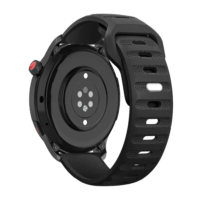 Textured Pin-and-Tuck Silicone Band for Polar – Black