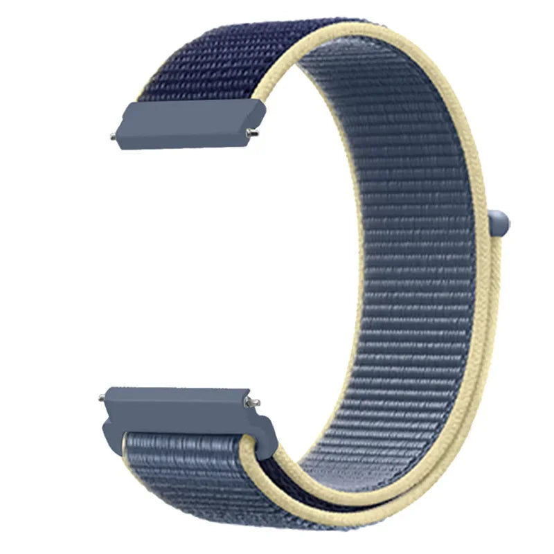 Polar Adjustable Nylon Sport Loop Band – Navy / Pale Yellow