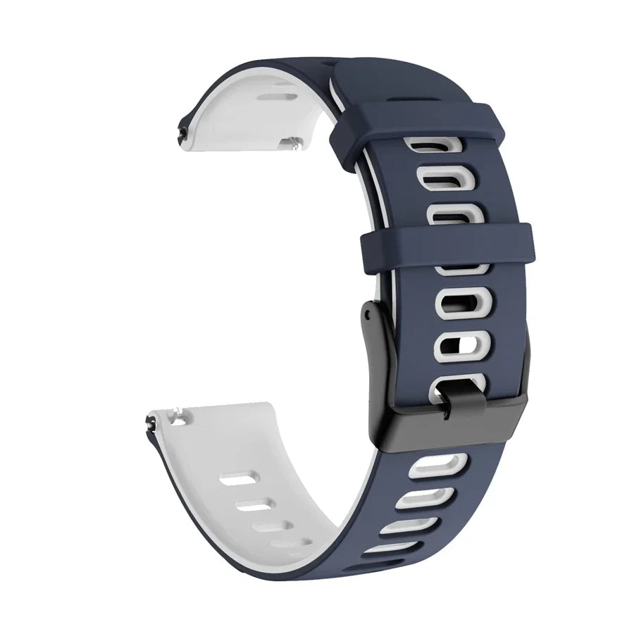 OnePlus Smartwatch Silicone Band Sports Strap Replacement Bracelet in navy blue color, ideal for daily wear.