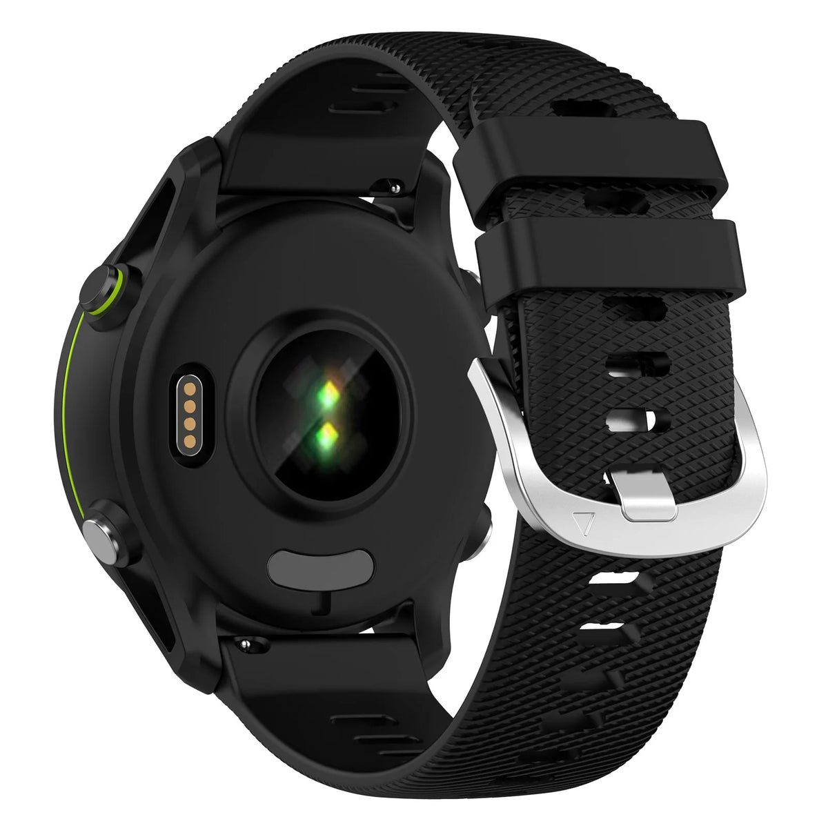 Polar Textured Silicone Buckle Band — Black