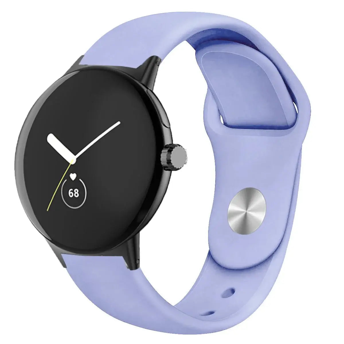 Round Stud Silicone Google Pixel Watch Band in Periwinkle