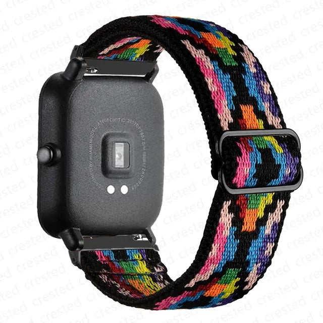 COROS Adjustable Elastic Fabric Watch Band - Multicolor Geometric