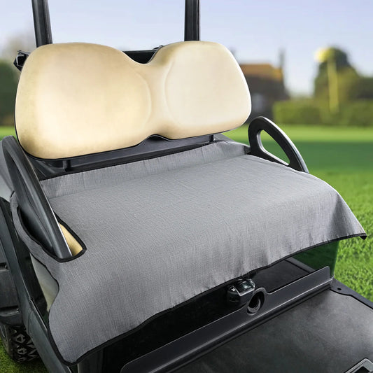 Golf Cart Seat Blanket Cover, Soft Cationic Fabric, Dark Grey