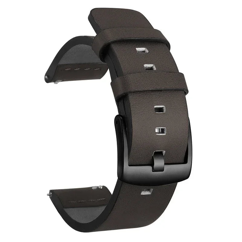 Motorola Moto Leather Band with Square Adjustment Holes — Gray / Black Buckle