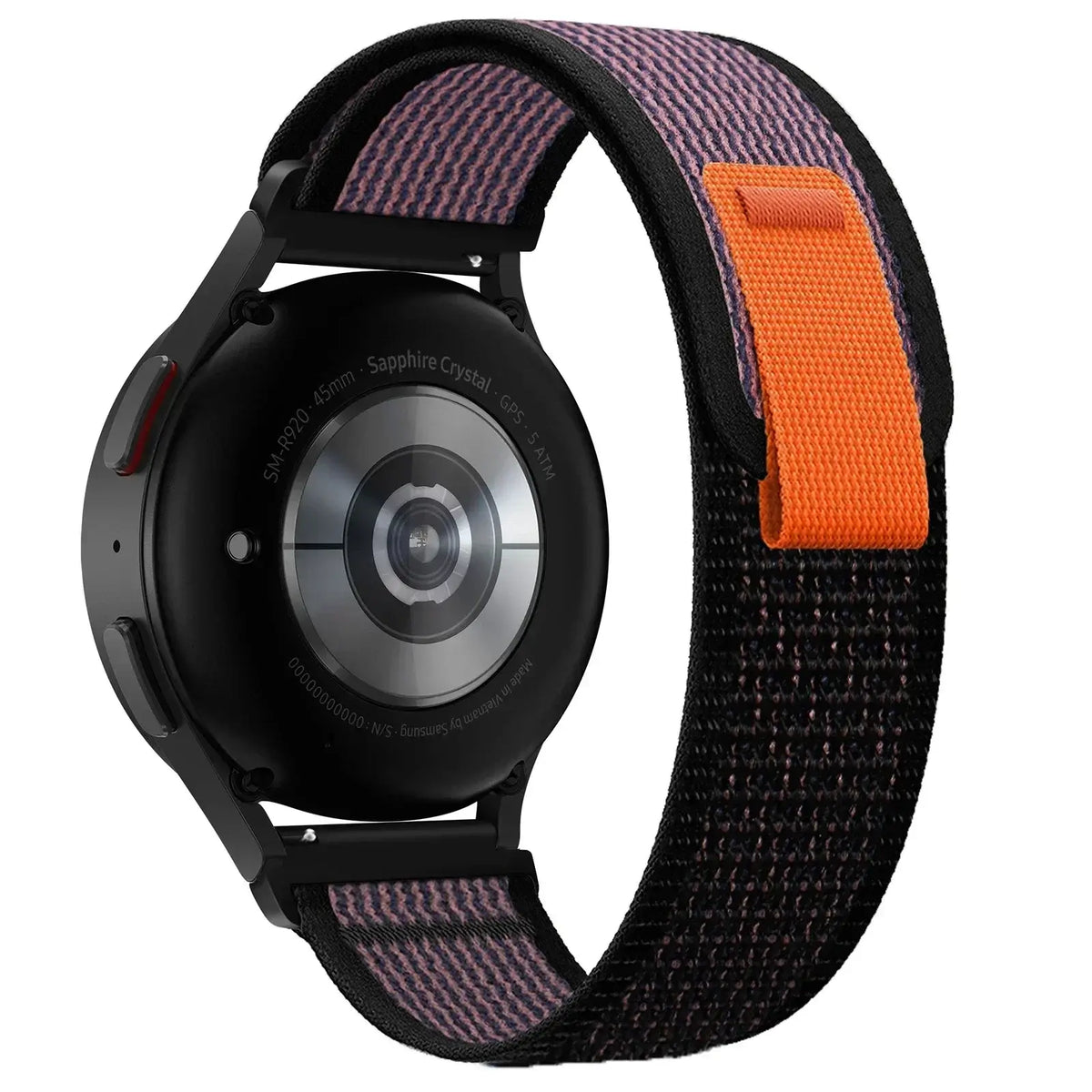 Amazfit Nylon Trail Loop Watch Band with Pull Tab - Black / Mauve