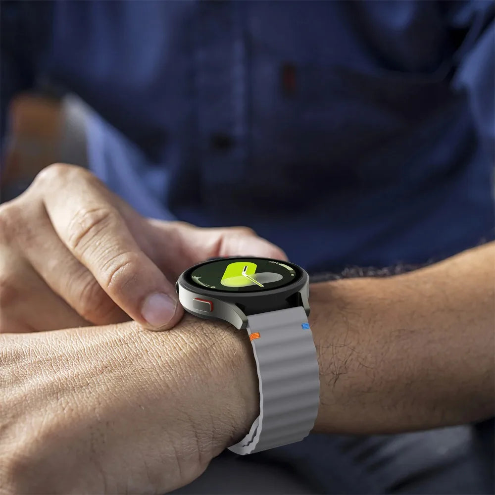 OnePlus Smartwatch Silicone Strap Band, Sport Wristband Replacement on wrist showcasing comfortable fit.