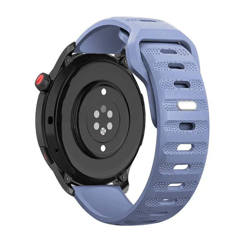 Textured Pin-and-Tuck Silicone Band for Polar – Periwinkle Blue