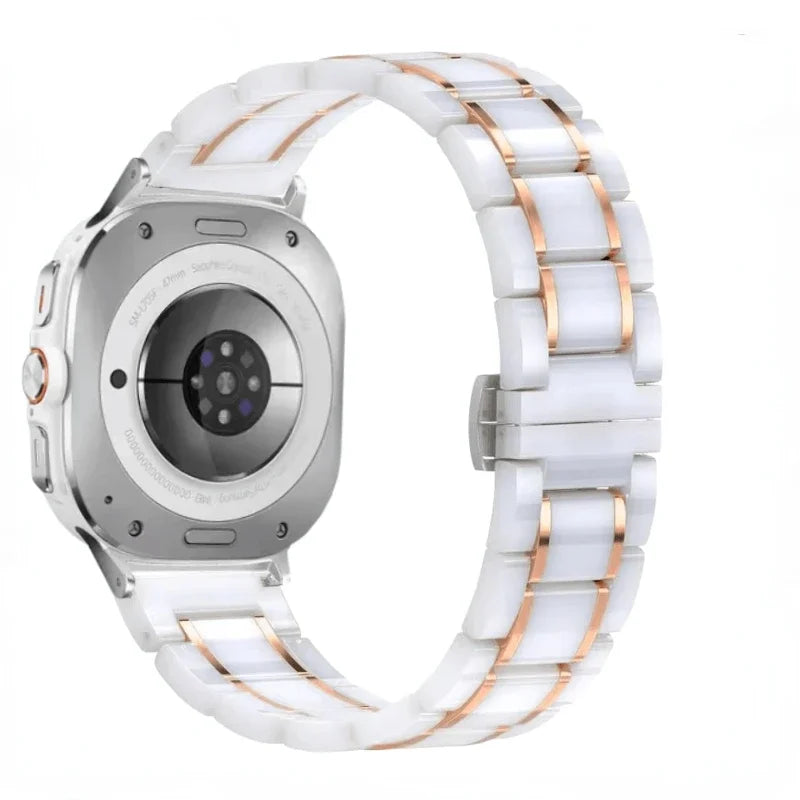 Samsung Galaxy Ceramic Bracelet Watch Band For Watch8/Watch8 Classic/Watch9/Ultra/Ultra2 showing elegant design and sturdy construction.