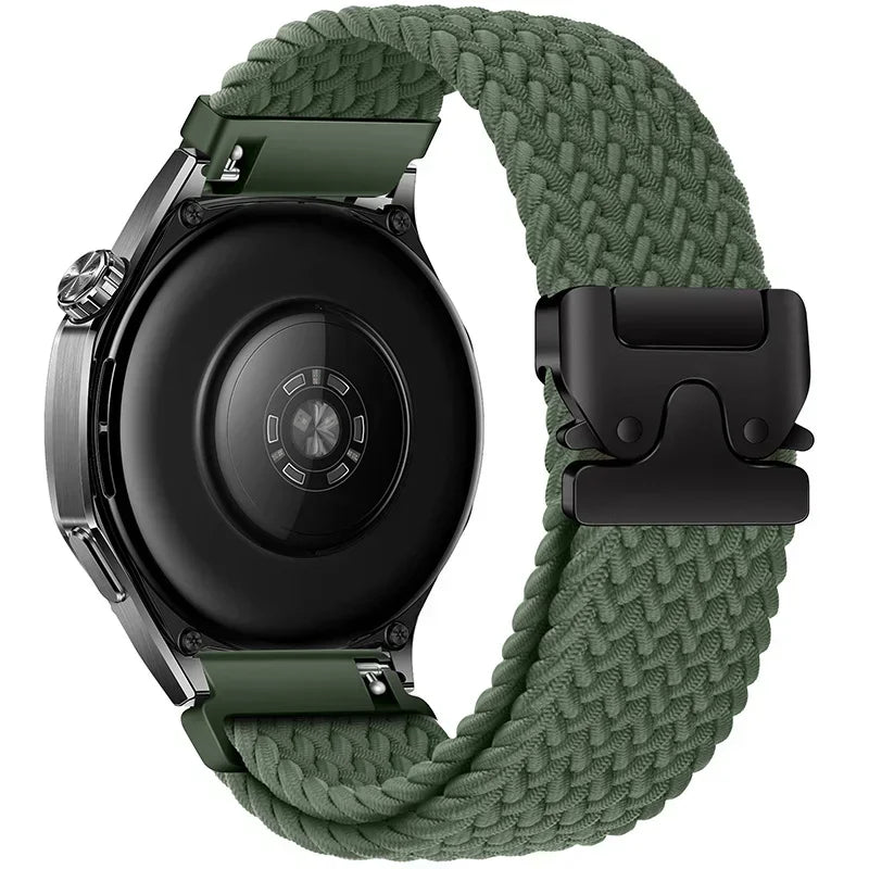 Braided Nylon Clasp Band for Motorola Moto — Olive Green
