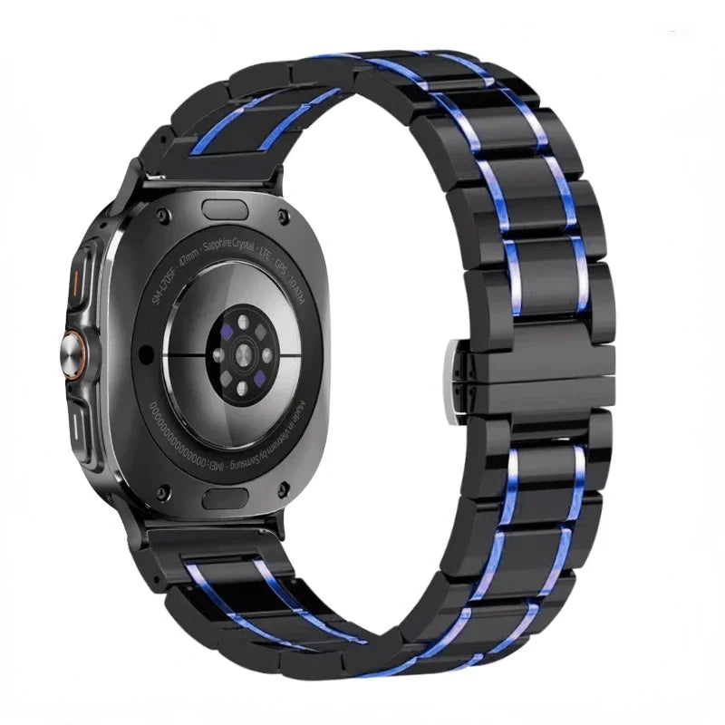 Samsung Galaxy Ceramic Bracelet Watch Band For Watch8/Watch8 Classic/Watch9/Ultra/Ultra2 on a smartwatch