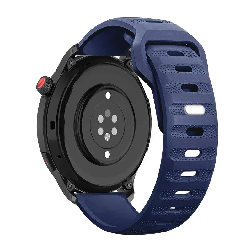 Textured Pin-and-Tuck Silicone Band for Polar – Navy Blue