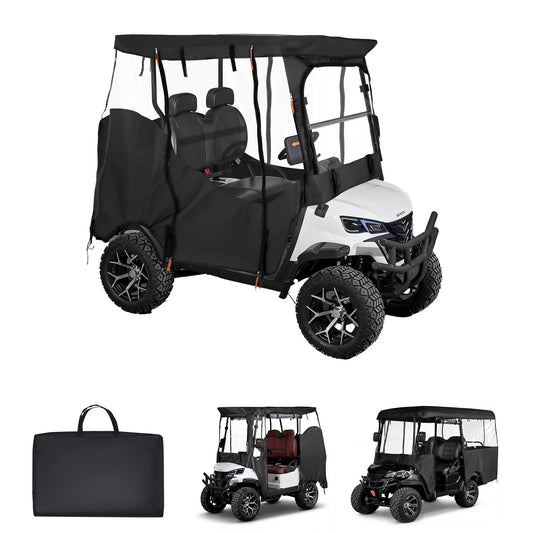 Golf Cart Enclosure for 2-Passenger Carts, Clear Windows