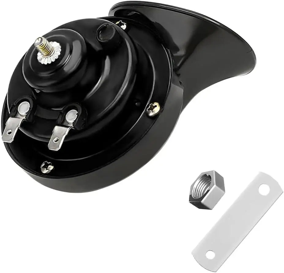 Loud 12V Snail Horn for Golf Carts, Red or Black, Single or Pair
