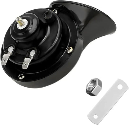 Loud 12V Snail Horn for Golf Carts, Red or Black, Single or Pair