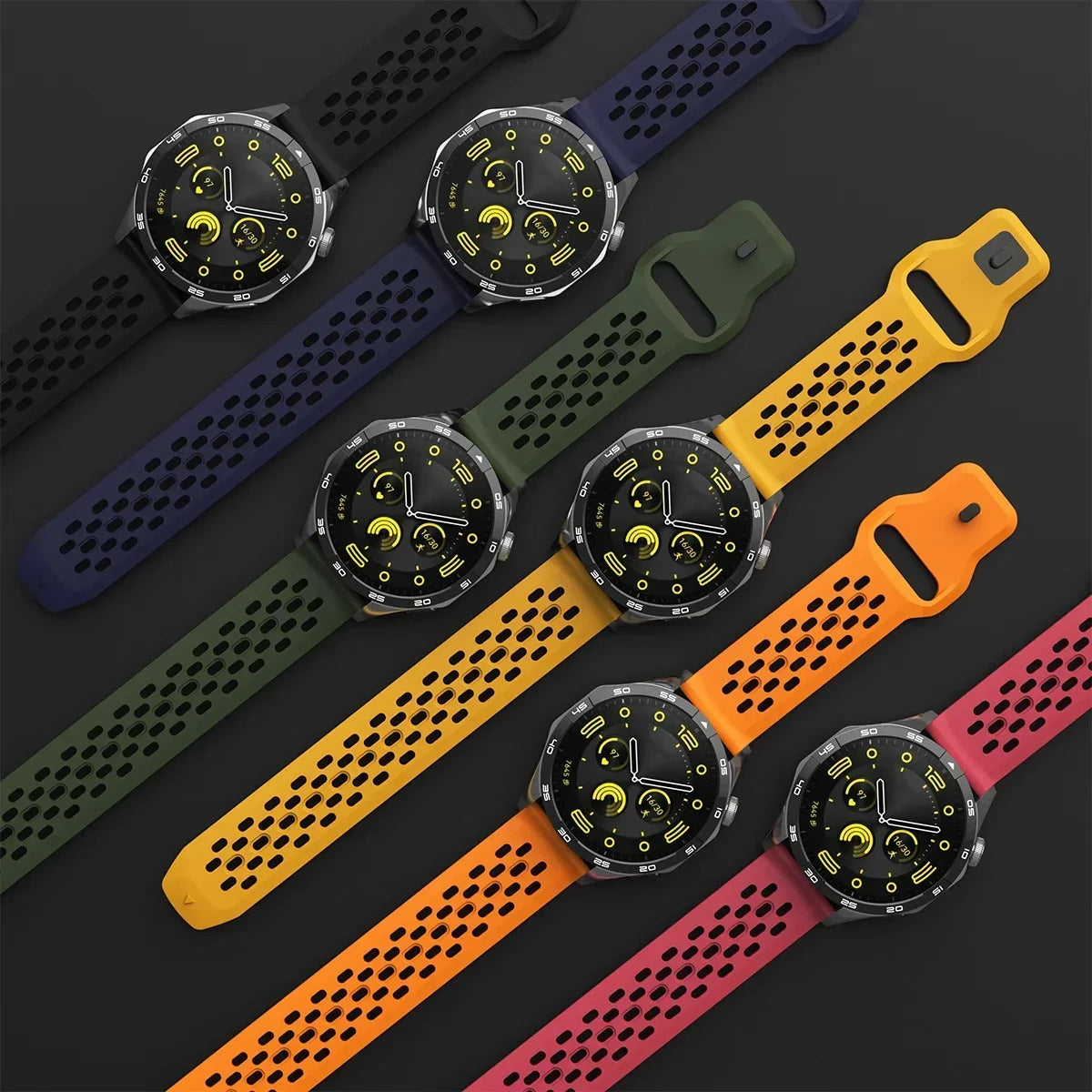Perforated Silicone Band for Polar – solid strap colors