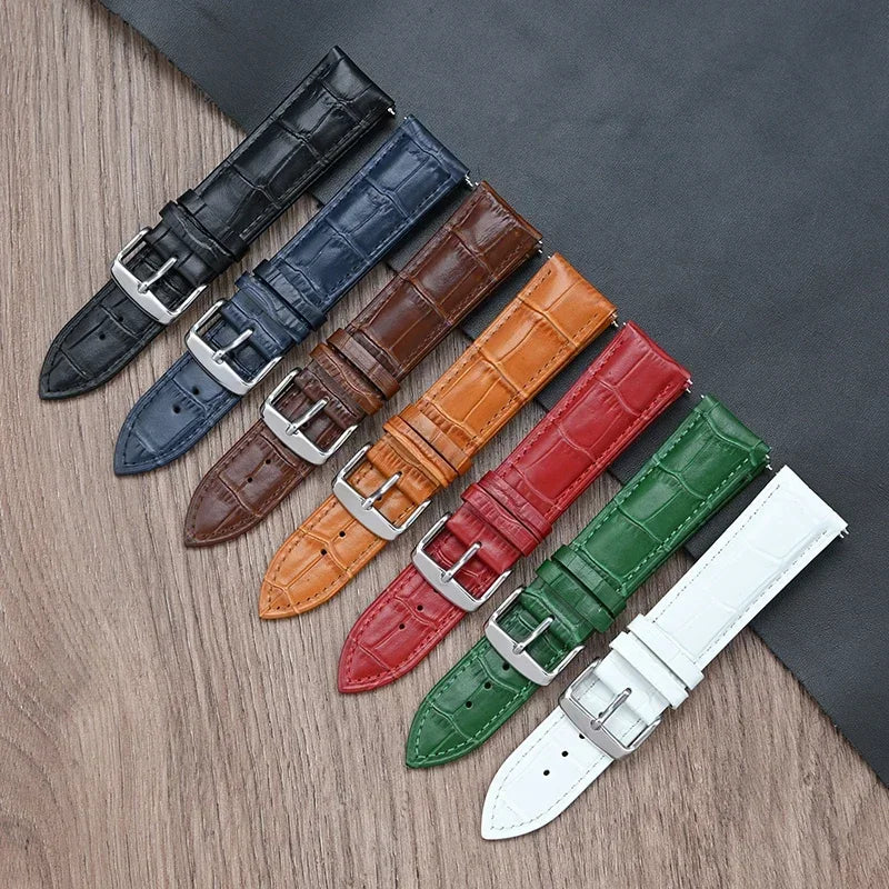 Croc-Embossed Leather Band in several colors