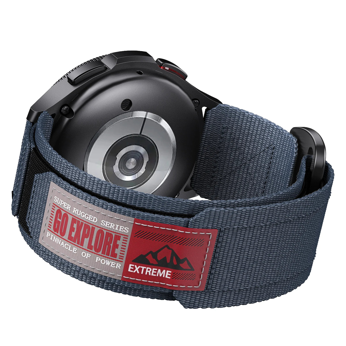 COROS Nylon Sport Loop Watch Band with Woven Patch - Navy Blue