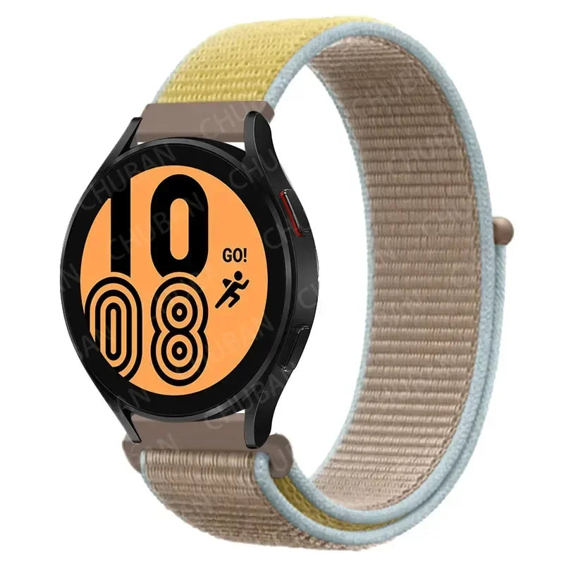 COROS Nylon Sport Loop Watch Band in Solid & Mixed Colors - Yellow / Beige