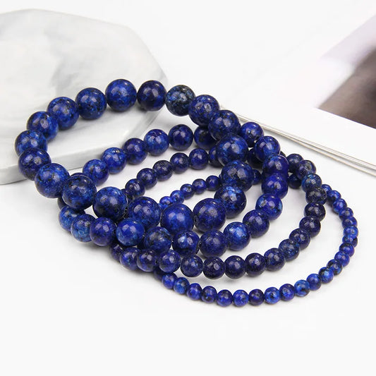 Lapis lazuli bead stretch bracelet