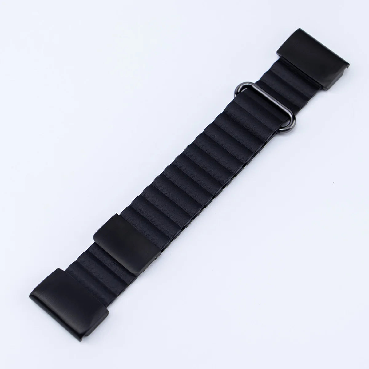 Black replacement strap for Garmin smartwatch, featuring a quickfit design for easy attachment and durable comfort.