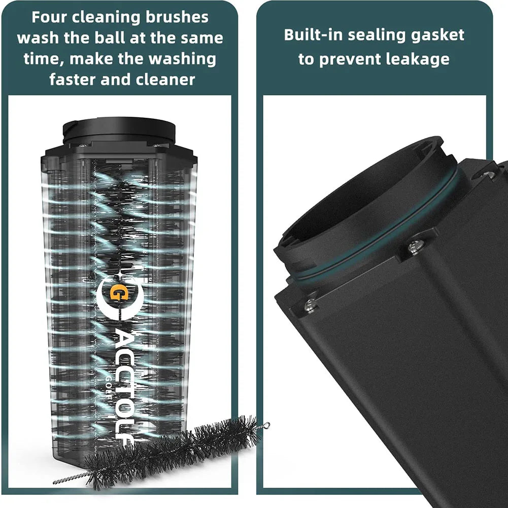 Portable Golf Ball Washer for Cart Cup Holder, with Towel