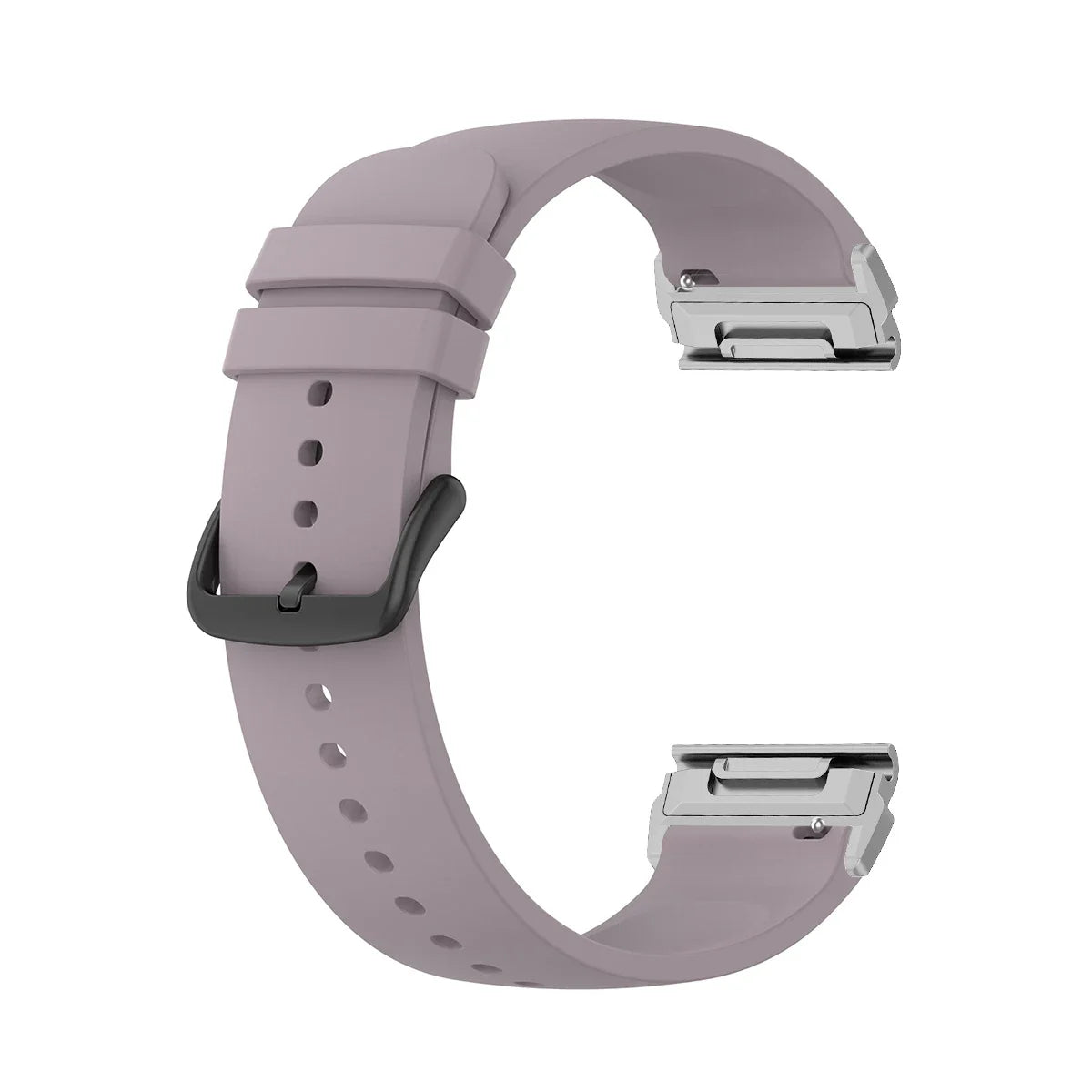 Garmin silicone watch strap in soft lavender, a comfortable and durable replacement band for smartwatches.
