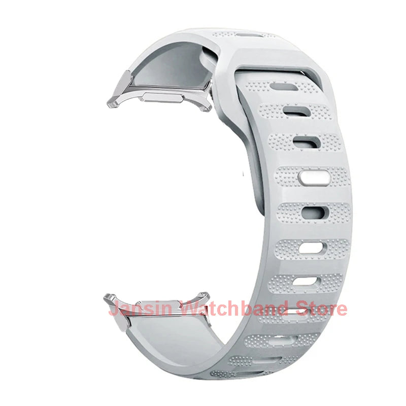 Samsung Galaxy Silicone Sport Watch Band - Ultra/Ultra2 Replacement in light grey, designed for active lifestyles.