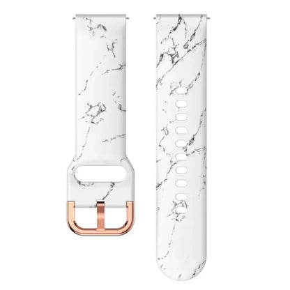 Garmin Printed Silicone Band in White Marble