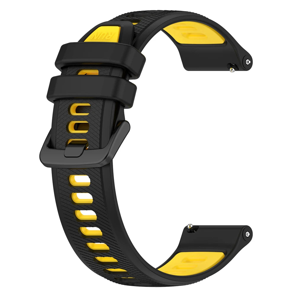 Motorola Moto Textured Silicone Sport Band in Solid and Two-Tone Colors — Black / Yellow