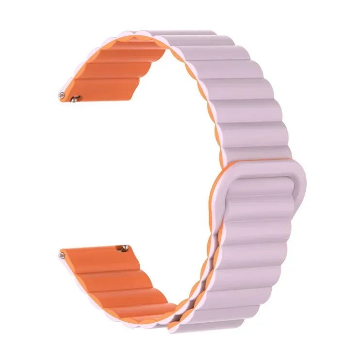 COROS Ribbed Magnetic Silicone Loop Watch Band - Lavender / Orange