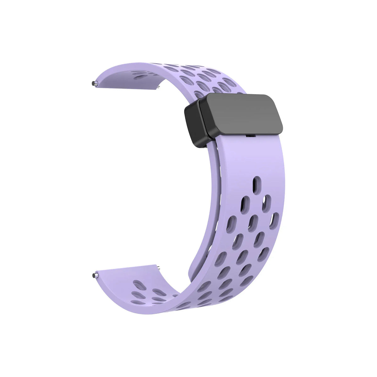 Polar Perforated Silicone Band with Magnetic Clasp — Lavender / Black Clasp