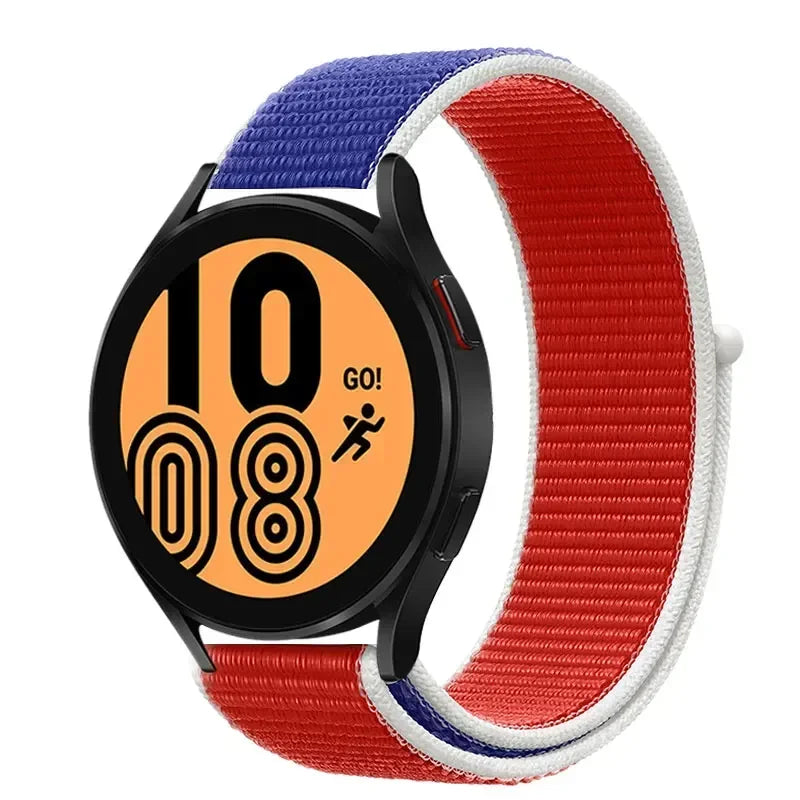 COROS Nylon Sport Loop Watch Band in Solid & Mixed Colors - Blue / Red