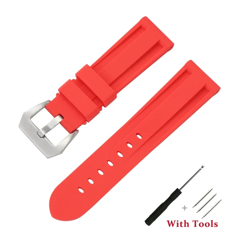 COROS Silicone Buckle Band in Solid and Camo Colors – Red