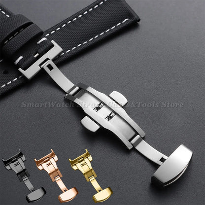 Sailcloth Band with butterfly clasp in four finishes