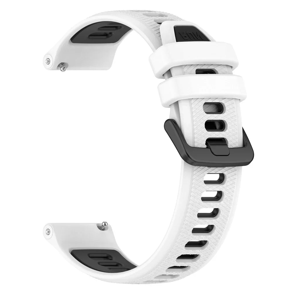 Motorola Moto Textured Silicone Band with Color and Buckle Options — White / Black