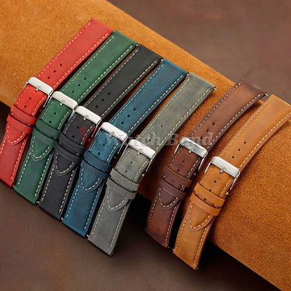 Vintage Stitched Leather Band in several colors