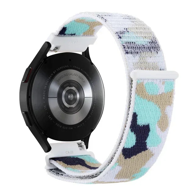 COROS Adjustable Nylon Loop Watch Band in Colors & Camo - White Camo